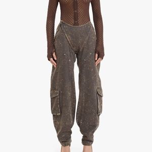 RUVE Wide Leg Brown Jeans size M - NWT